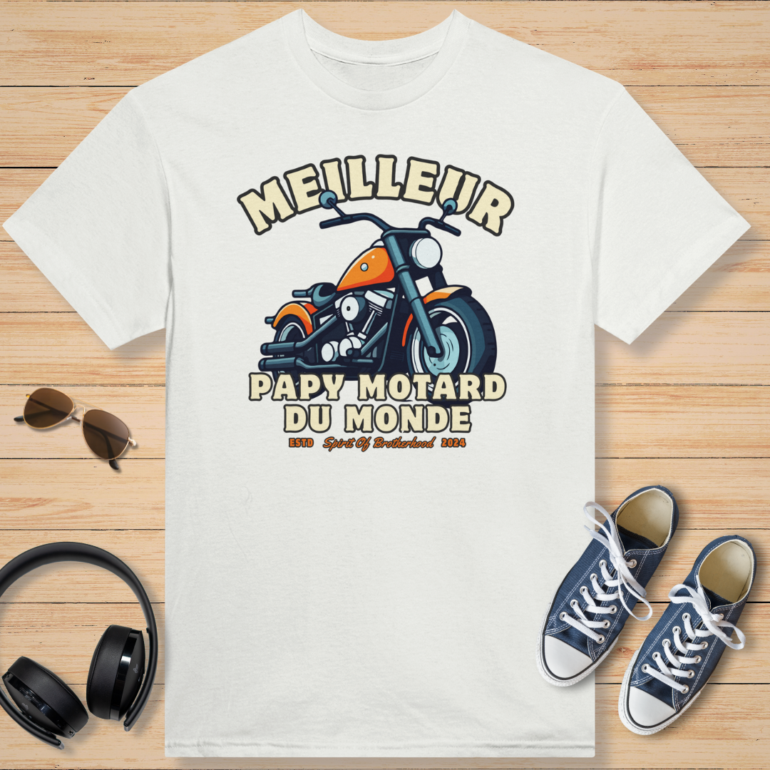 Meilleur Papy Motard Du Monde T-Shirt