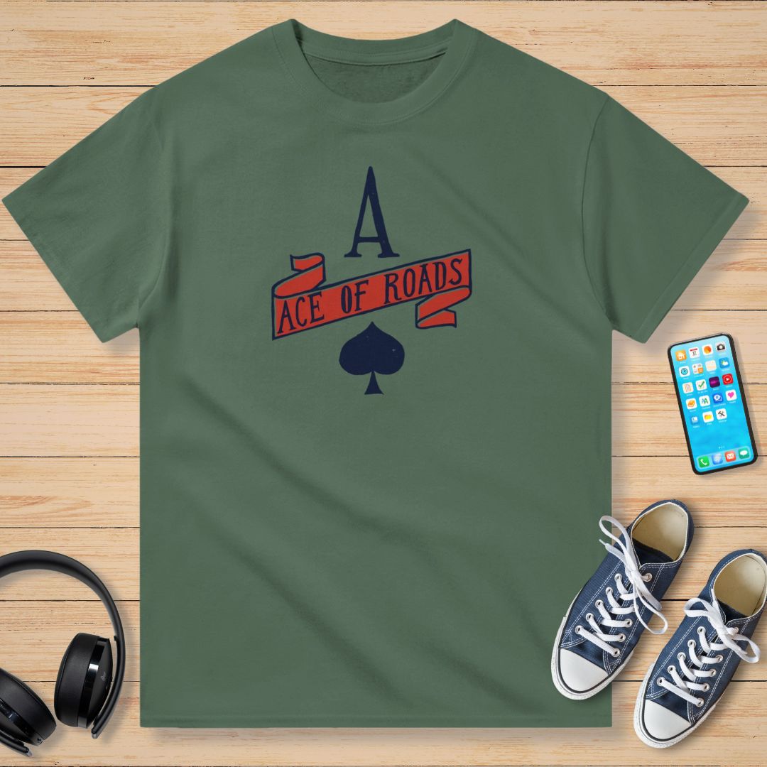 Ace of Roads T-Shirt Vert militaire