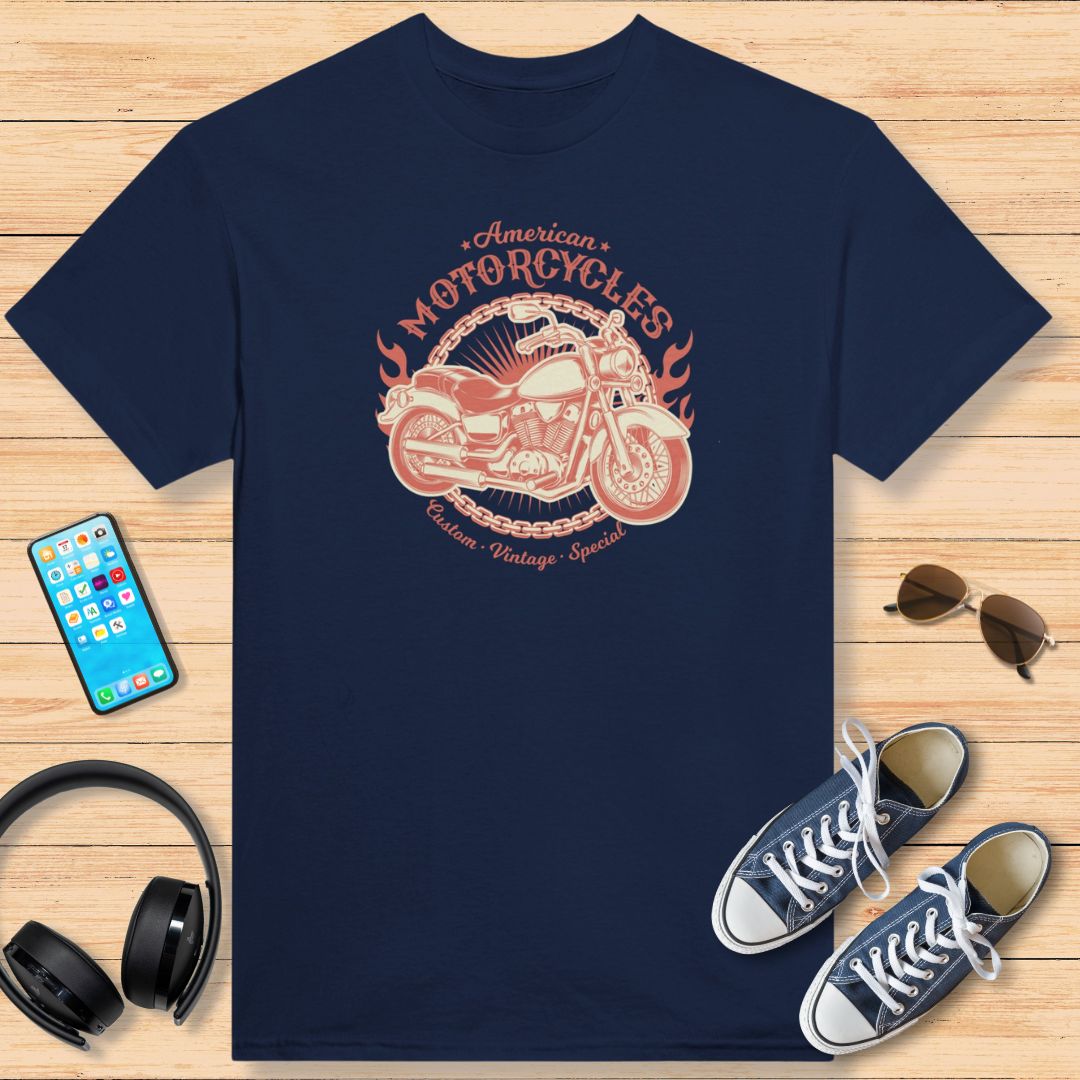 American Motorcycles CVS T-Shirt Marine