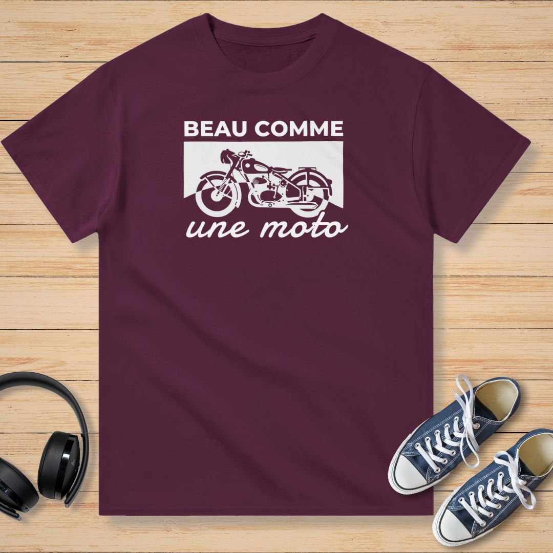 Beau Comme Une Moto T-Shirt Bordeaux