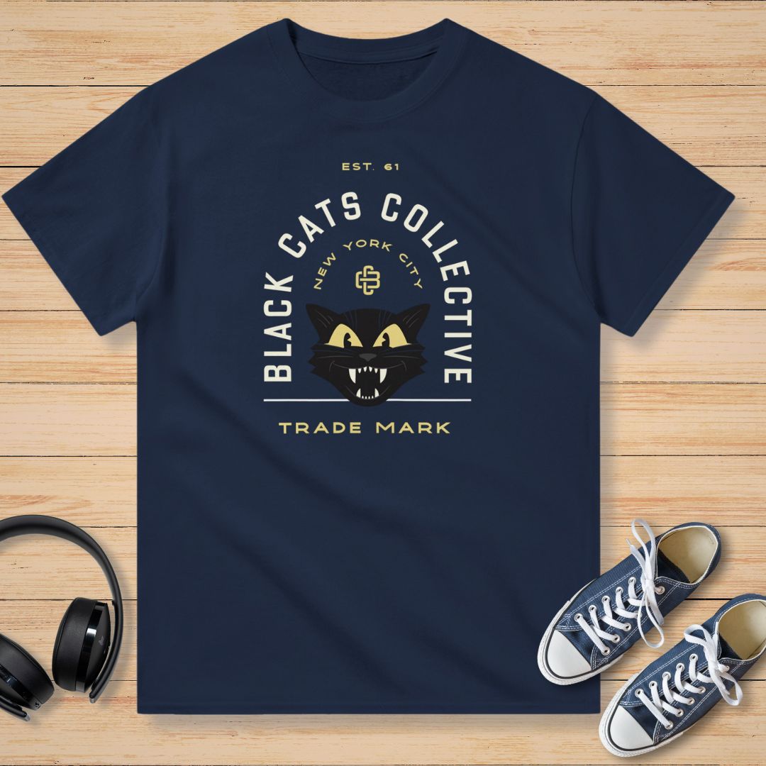 Black Cats Collective T-Shirt Marine