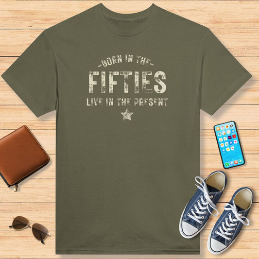Born Fifties T-Shirt Military Green