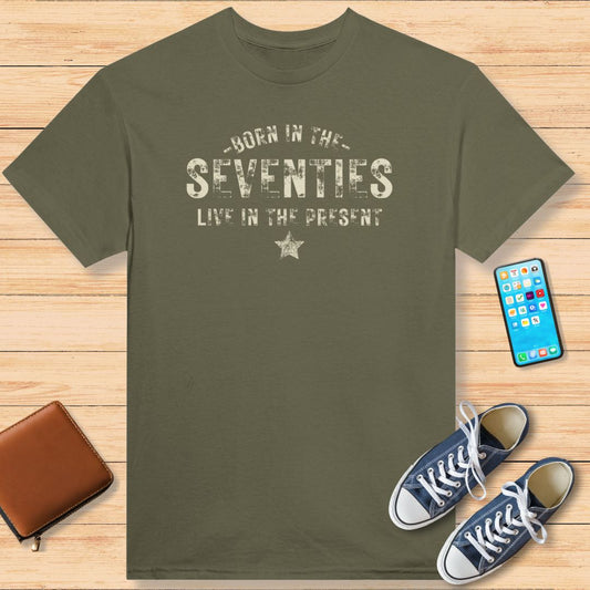 Born Seventies T-Shirt Military Green