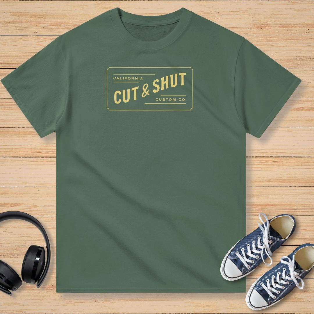 California Cut and Shut T-Shirt Vert militaire