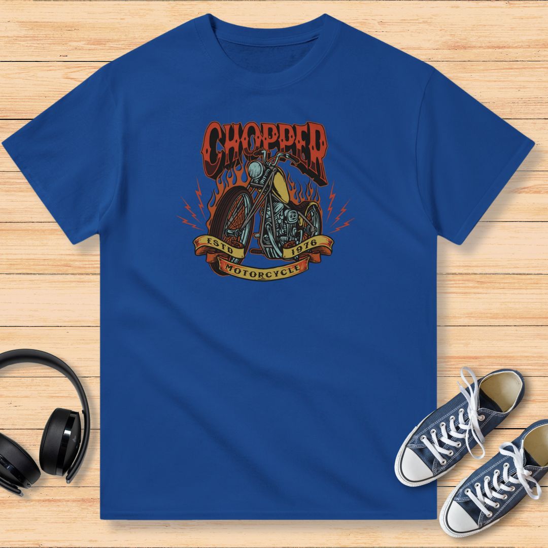 Chopper 1976 Moto T-Shirt Royal