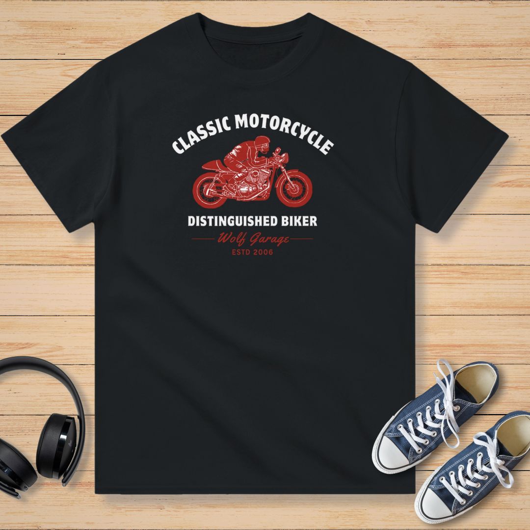 Classic Motorcycle T-Shirt Noir
