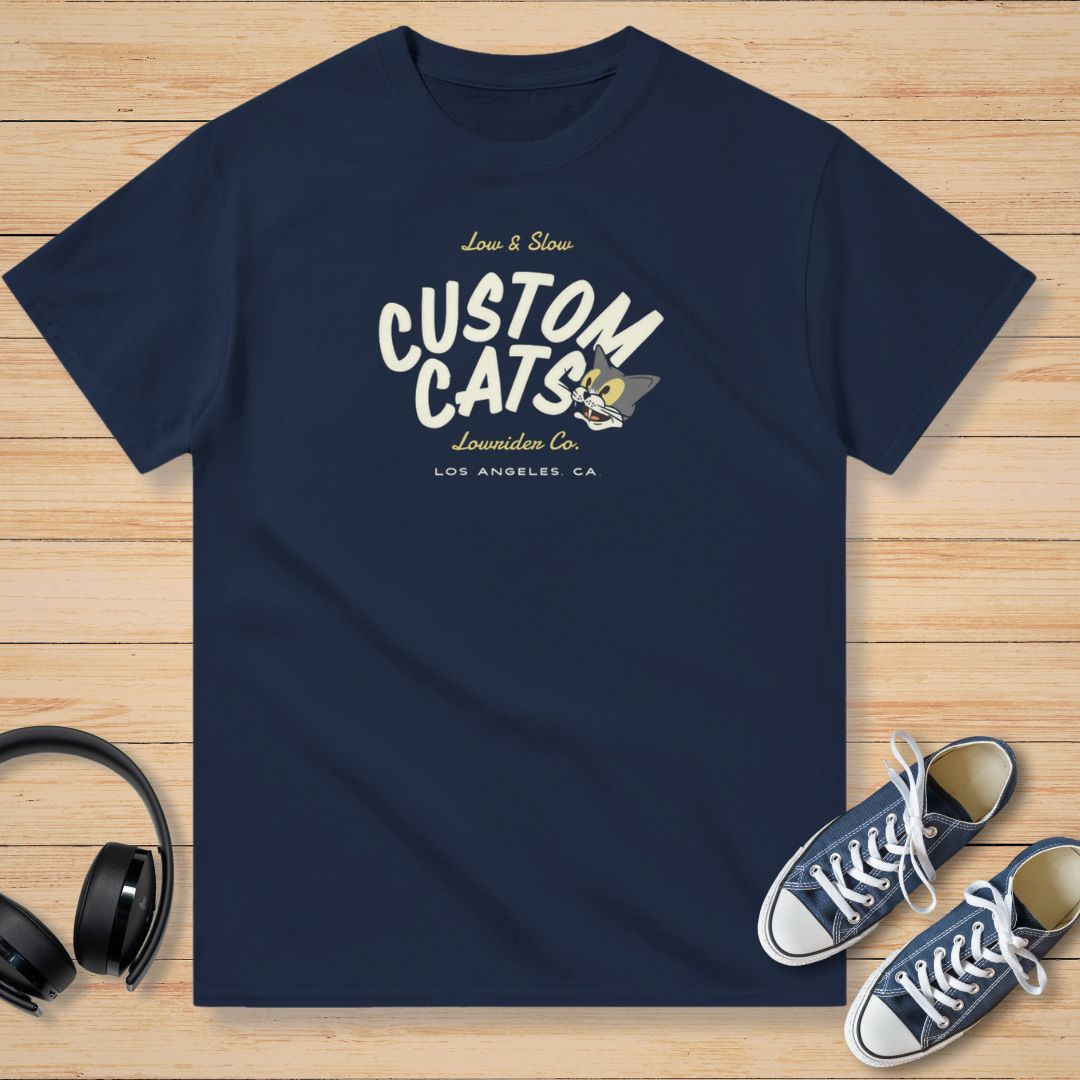 Custom Cats Lowrider T-Shirt Marine