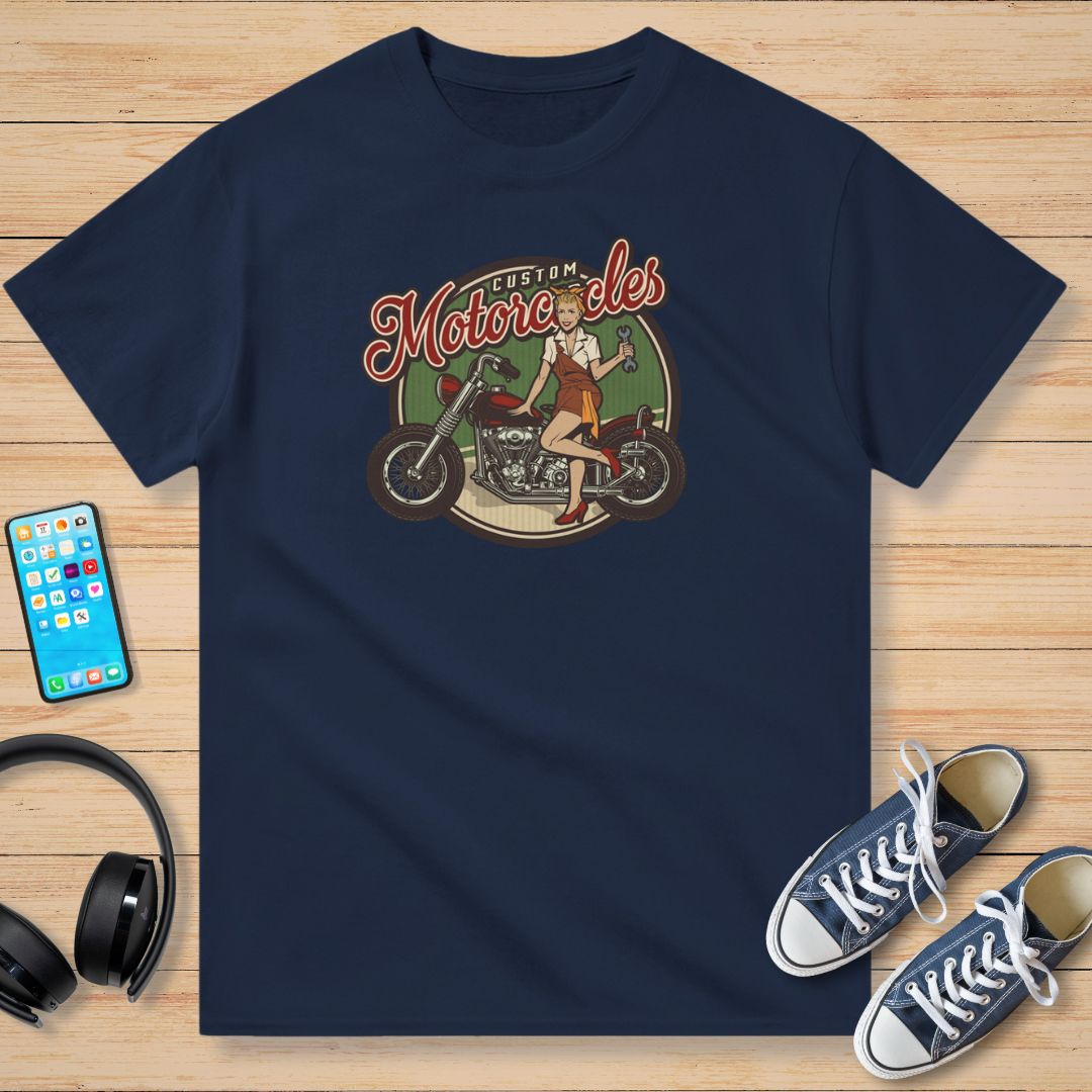 Custom Motorcycles T-Shirt Marine