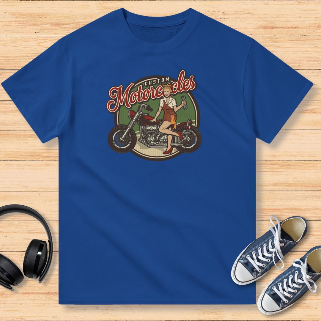 Custom Motorcycles T-Shirt Royal