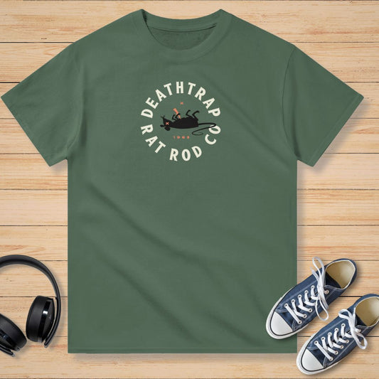 Deathtrap Rat Rod T-Shirt Vert militaire