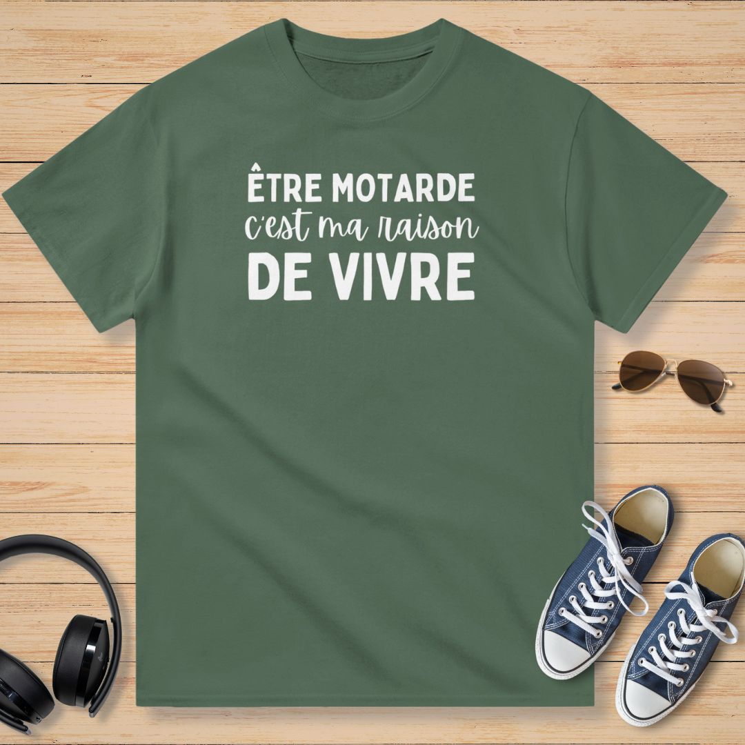 Être Motarde T-Shirt Vert militaire