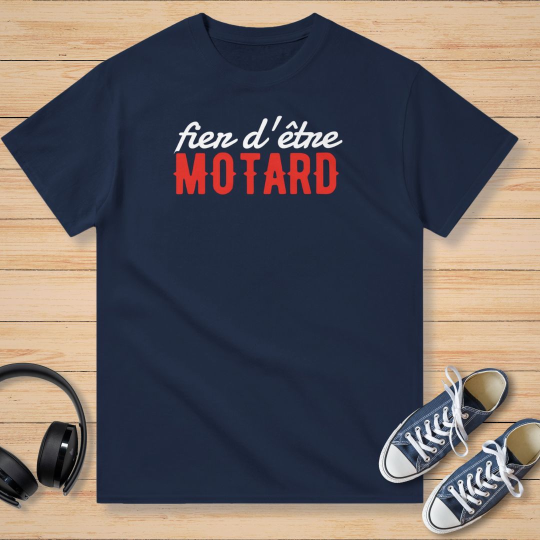 Fier d'être Motard T-Shirt Marine