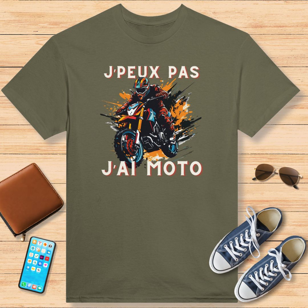 J'Peux Pas J'ai Moto T-Shirt Military Green