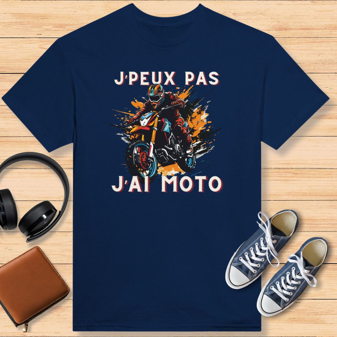 J'Peux Pas J'ai Moto T-Shirt Navy
