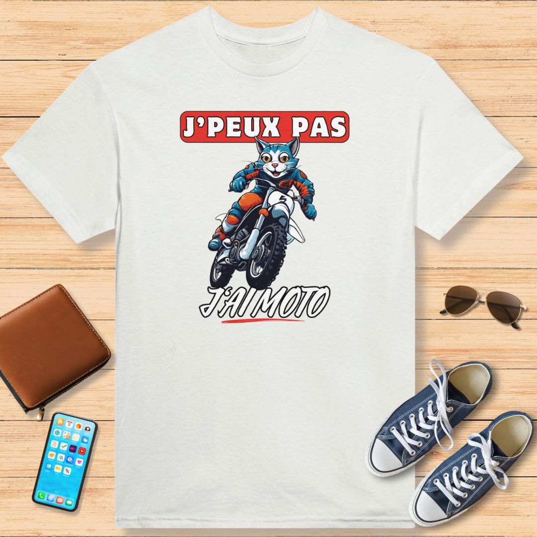 J'Peux Pas J'ai Moto T-shirt Blanc