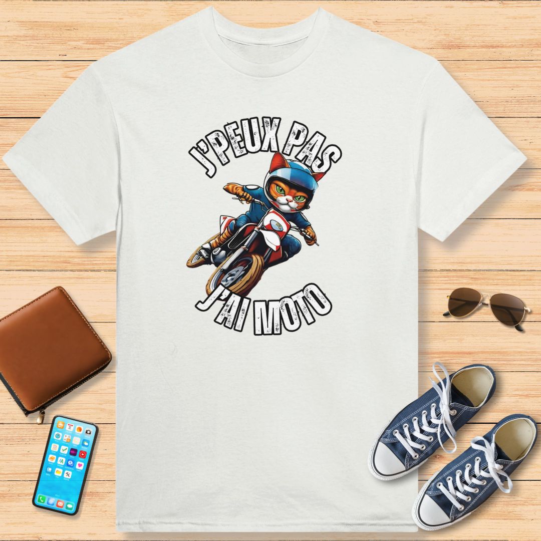 J'Peux Pas J'ai Moto T-shirt Blanc