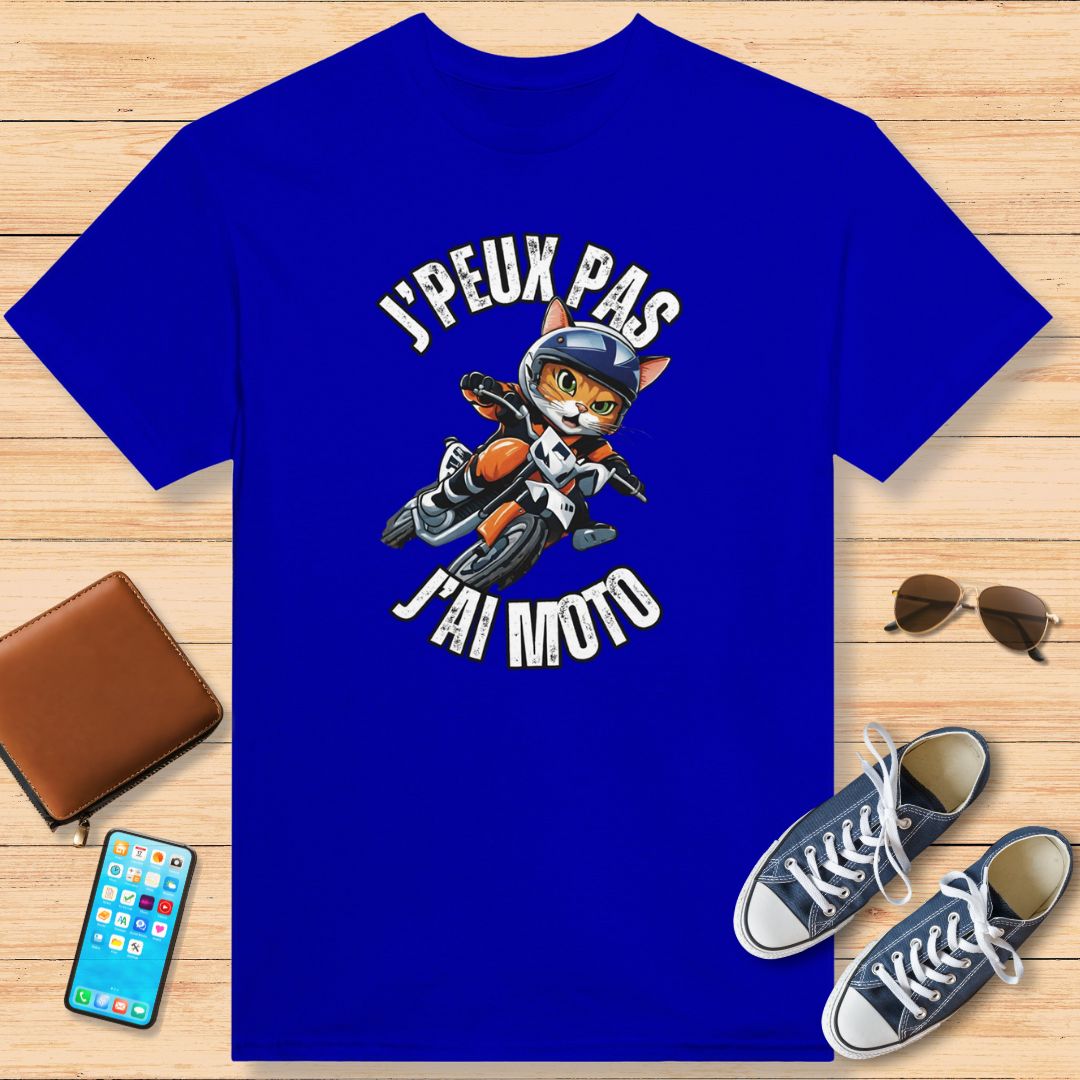 J'Peux Pas J'ai Moto T-shirt Royal