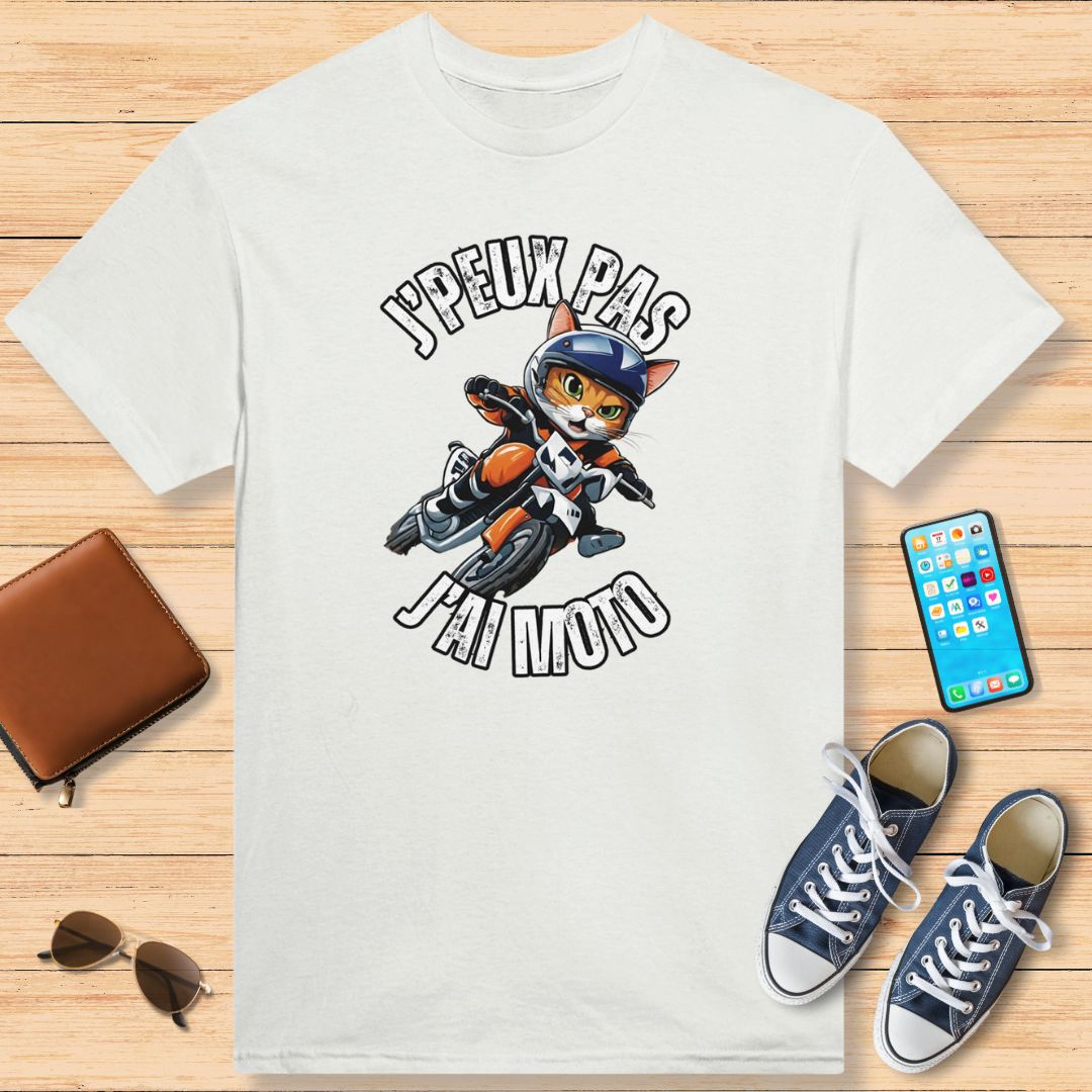 J'Peux Pas J'ai Moto T-shirt Blanc