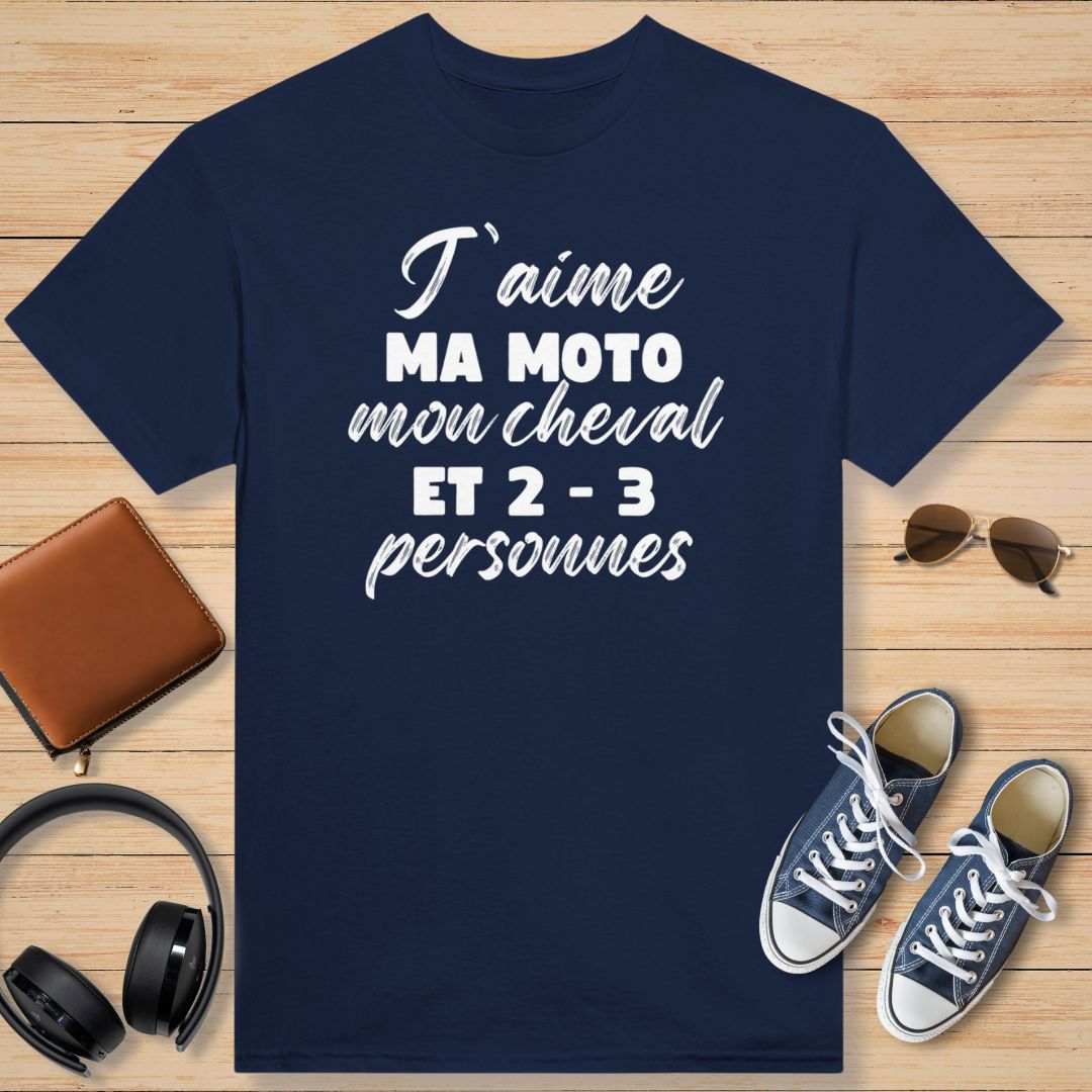 Ma Moto Mon Cheval T-Shirt Marine