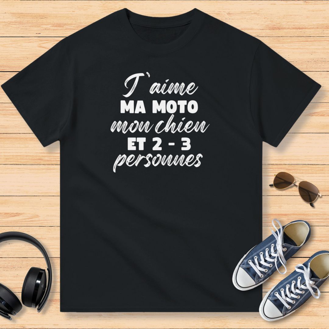 Ma Moto Mon Chien T-Shirt Noir
