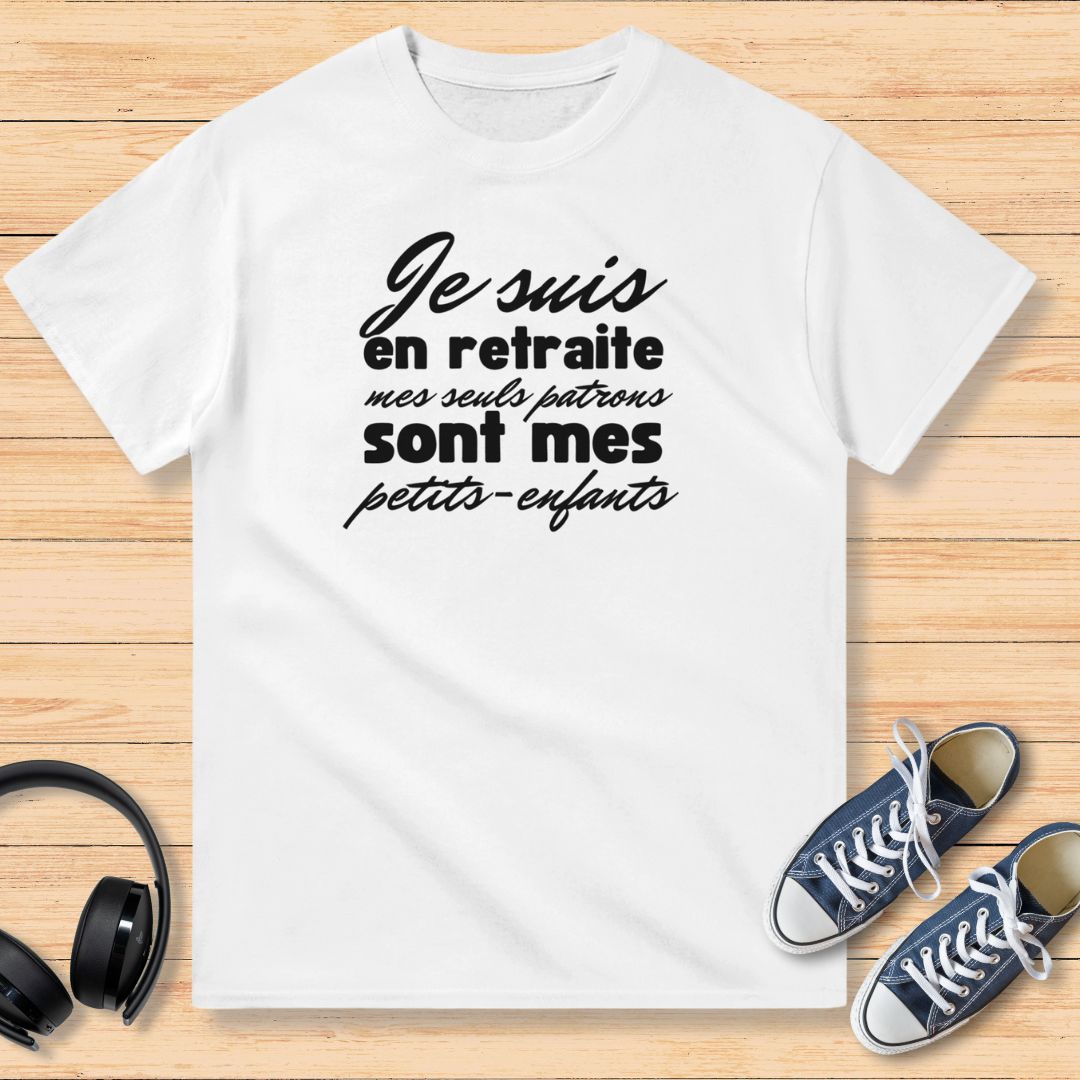 Retraite Petits-Enfants T-Shirt Blanc