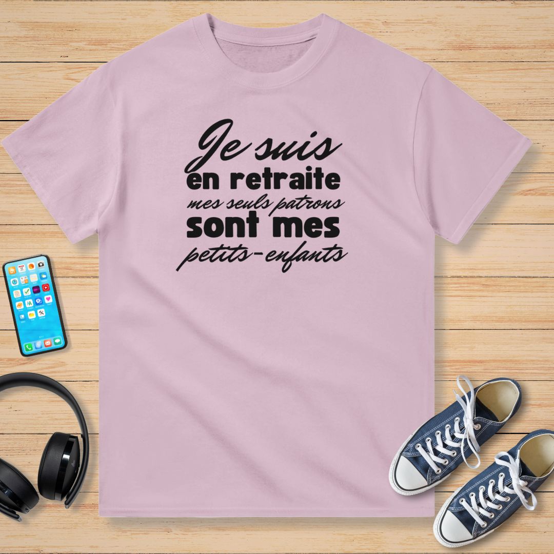 Retraite Petits-Enfants T-Shirt Rose clair