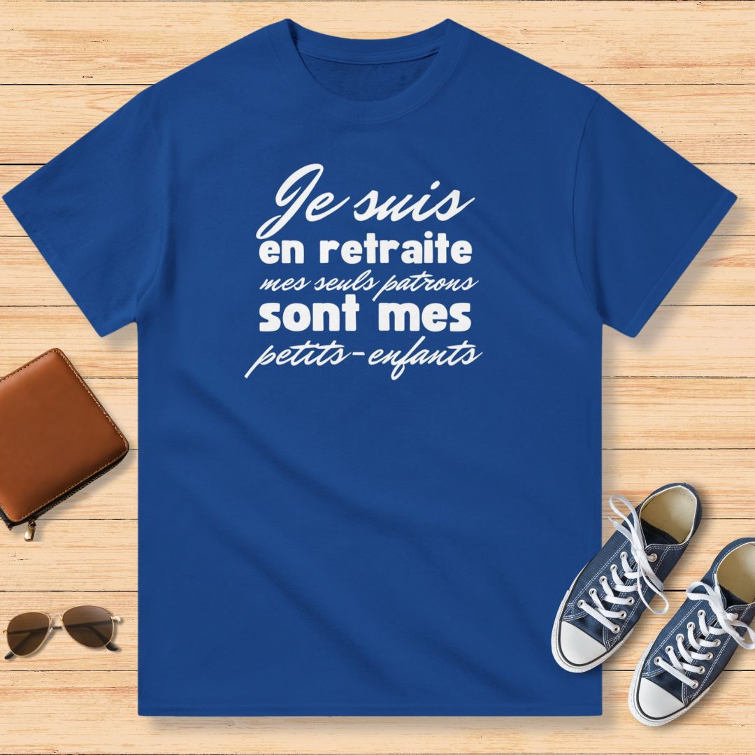 En Retraite Petits-Enfants T-Shirt Royal