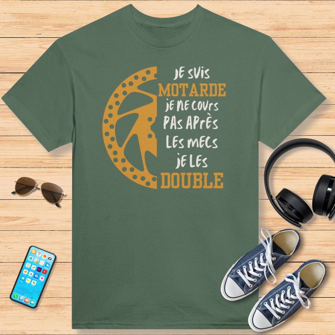 Je Suis Motarde T-Shirt Military Green