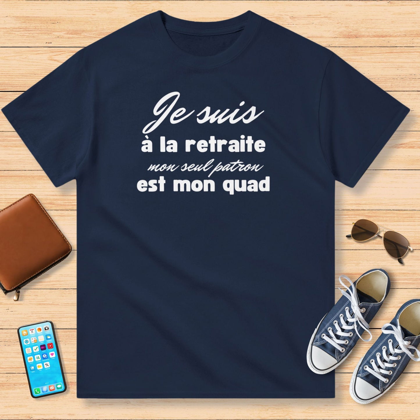 À La Retraite Quad T-Shirt Navy