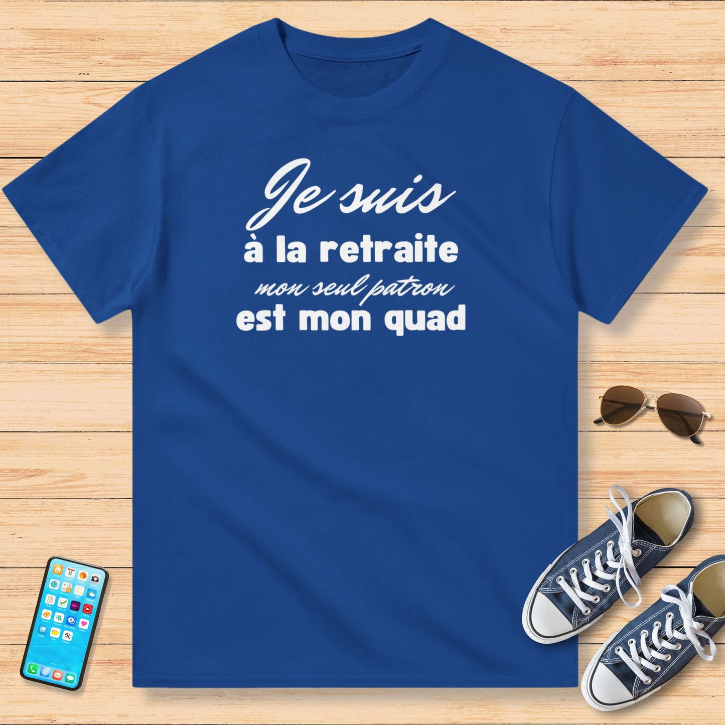 À La Retraite Quad T-Shirt Royal