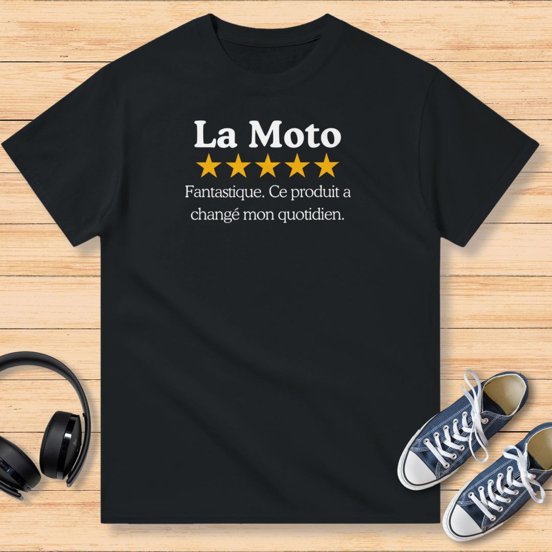 La Moto Cinq Étoiles T-Shirt Noir