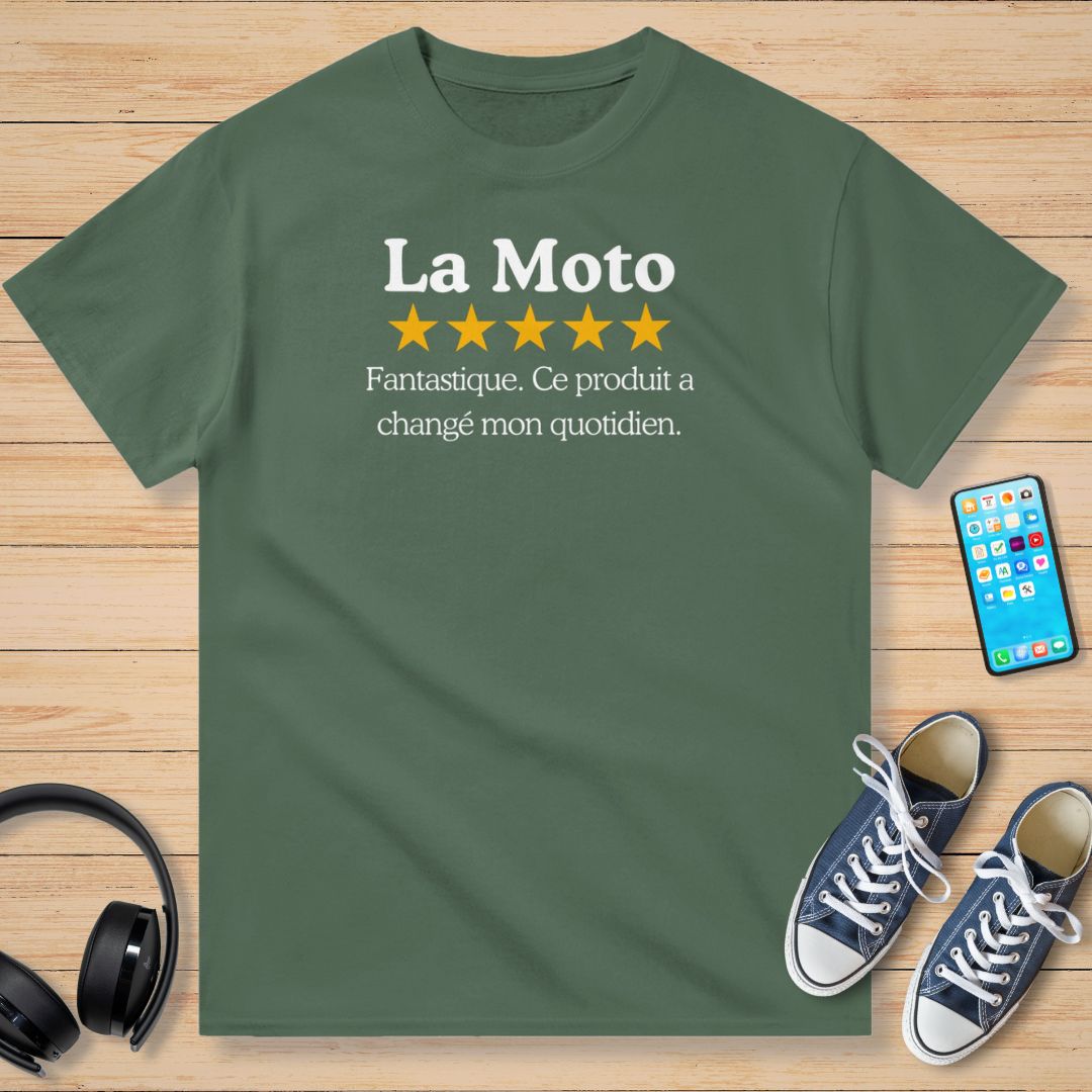 La Moto Cinq Étoiles T-Shirt Vert militaire