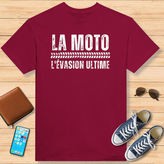 La Moto L'Évasion Ultime T-Shirt Rouge cardinal