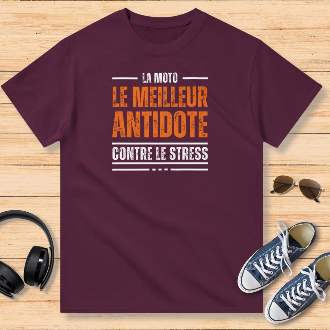 Contre Le Stress T-Shirt Bordeaux