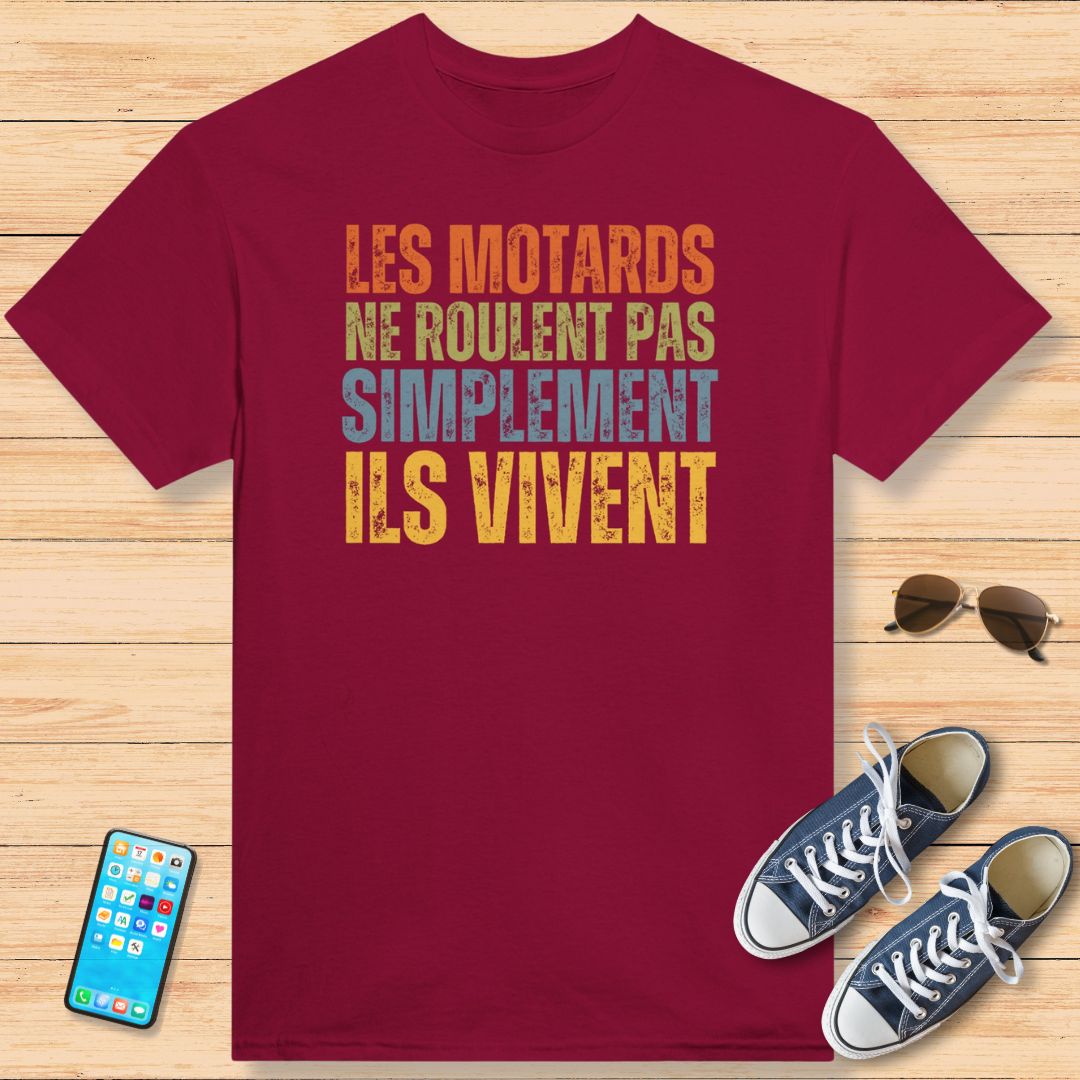 Les Motards T-Shirt Rouge cardinal