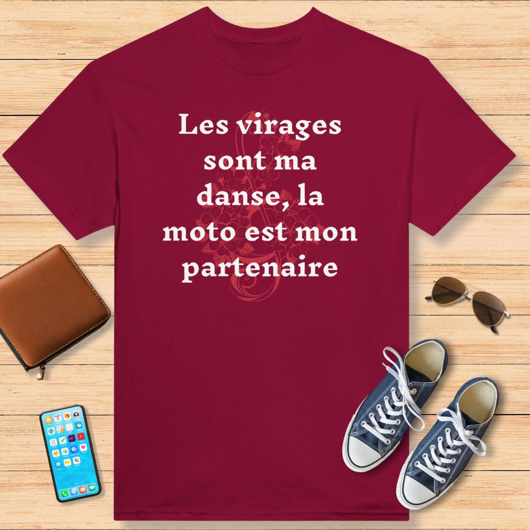 Les Virages Danse T-Shirt Rouge cardinal
