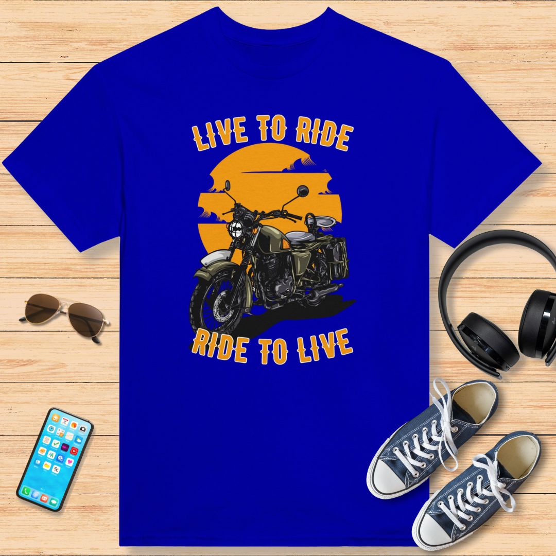 Live To Ride T-Shirt Royal