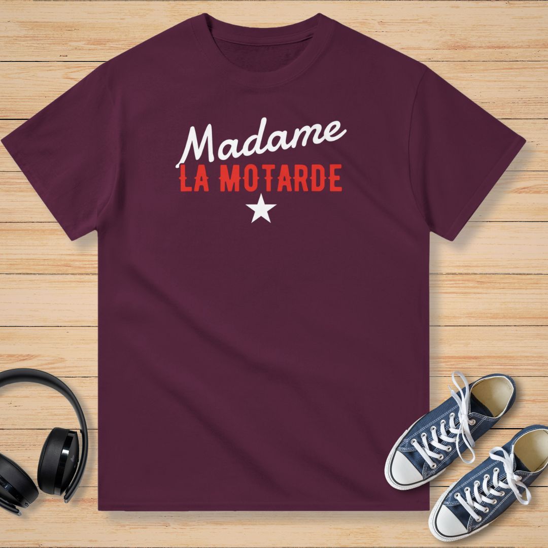 Madame La Motarde T-Shirt Bordeaux