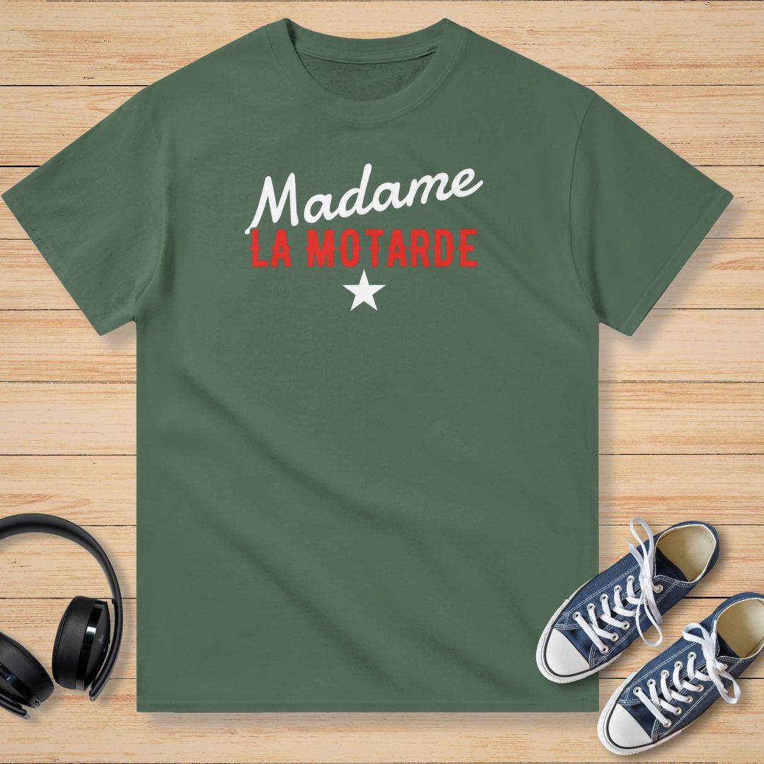 Madame La Motarde T-Shirt Vert militaire