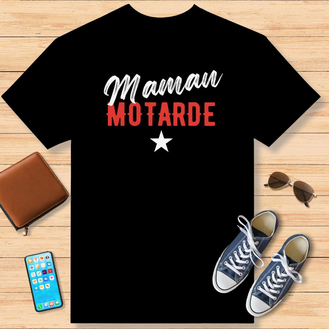 Maman Motarde T-Shirt Noir