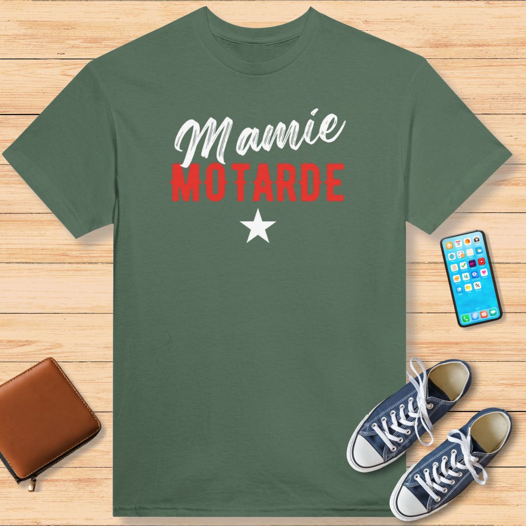 Mamie Motarde Étoile T-Shirt Military Green