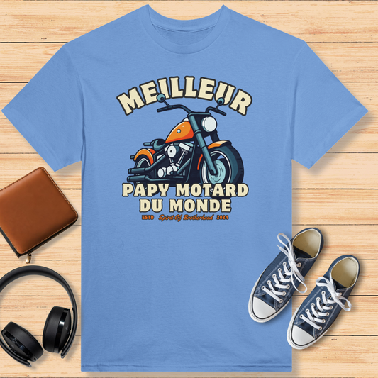 Meilleur Papy T-Shirt Carolina Blue