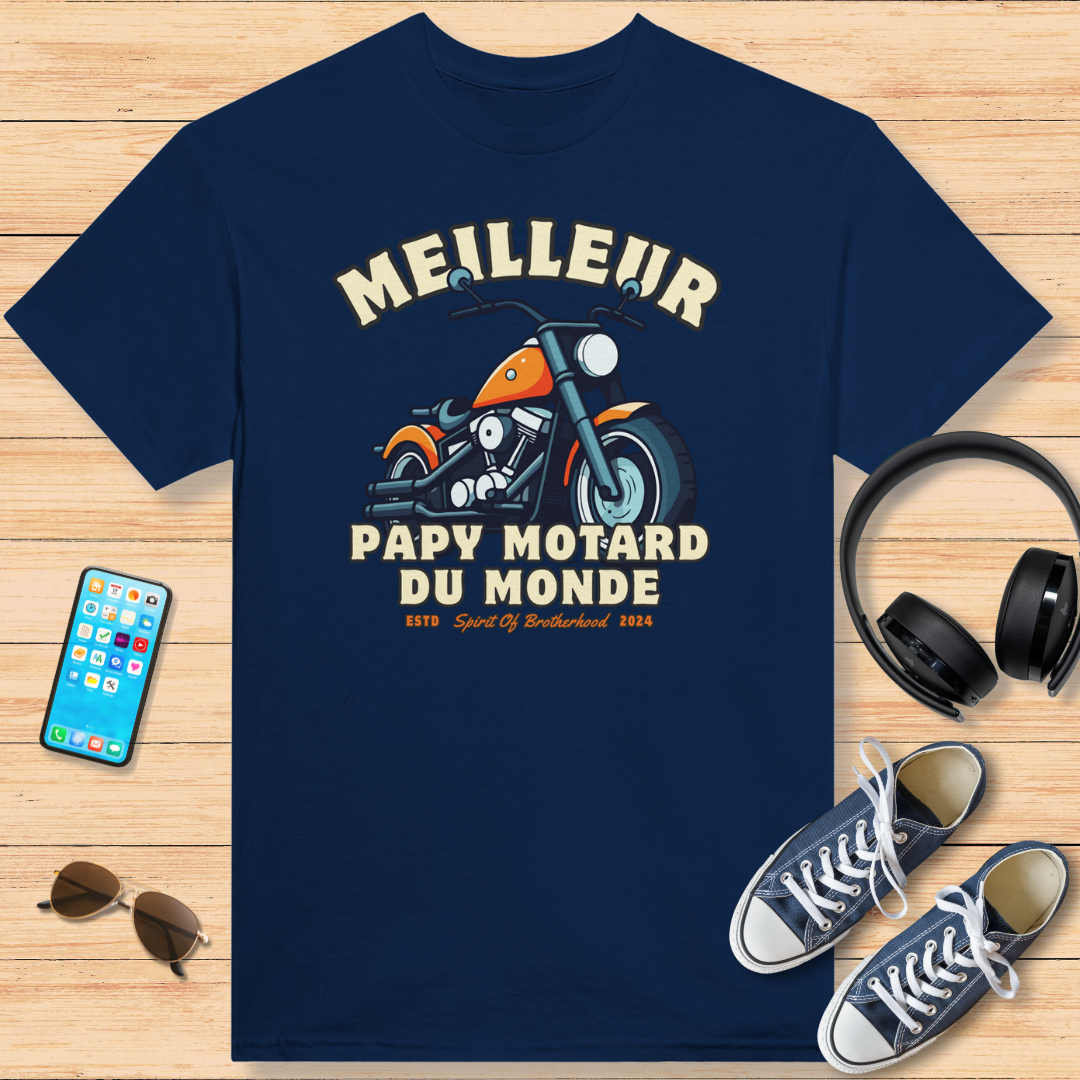 Meilleur Papy T-Shirt Navy
