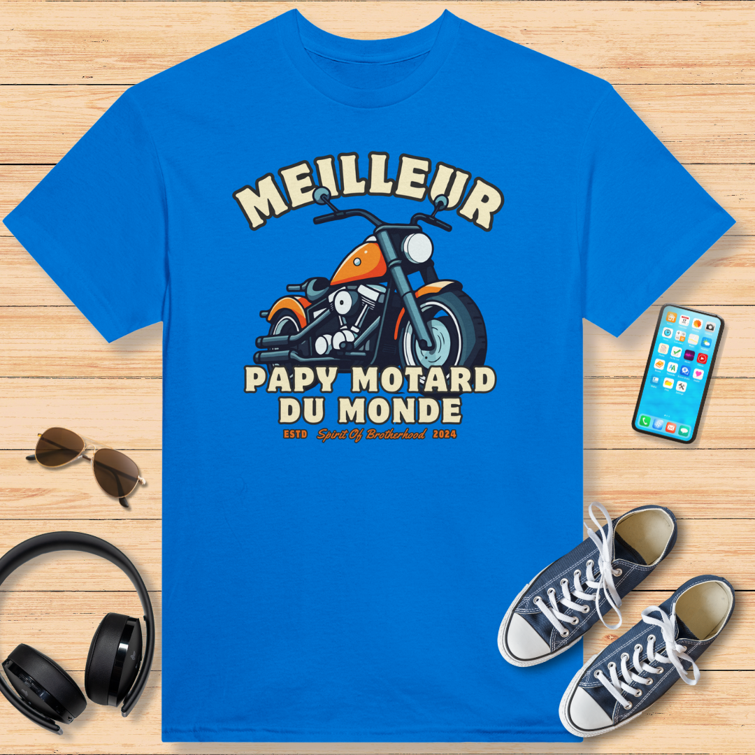 Meilleur Papy T-Shirt Royal