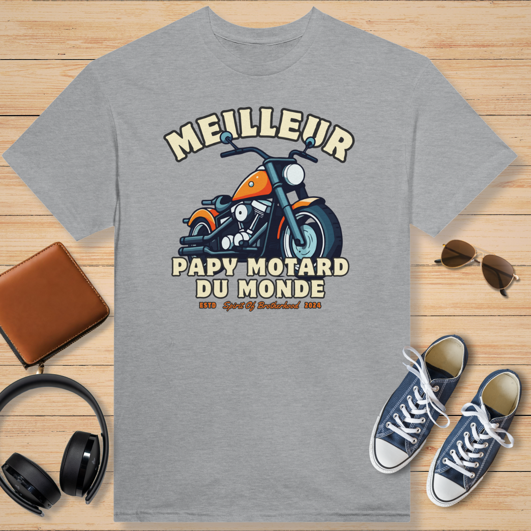 Meilleur Papy T-Shirt Sports Grey