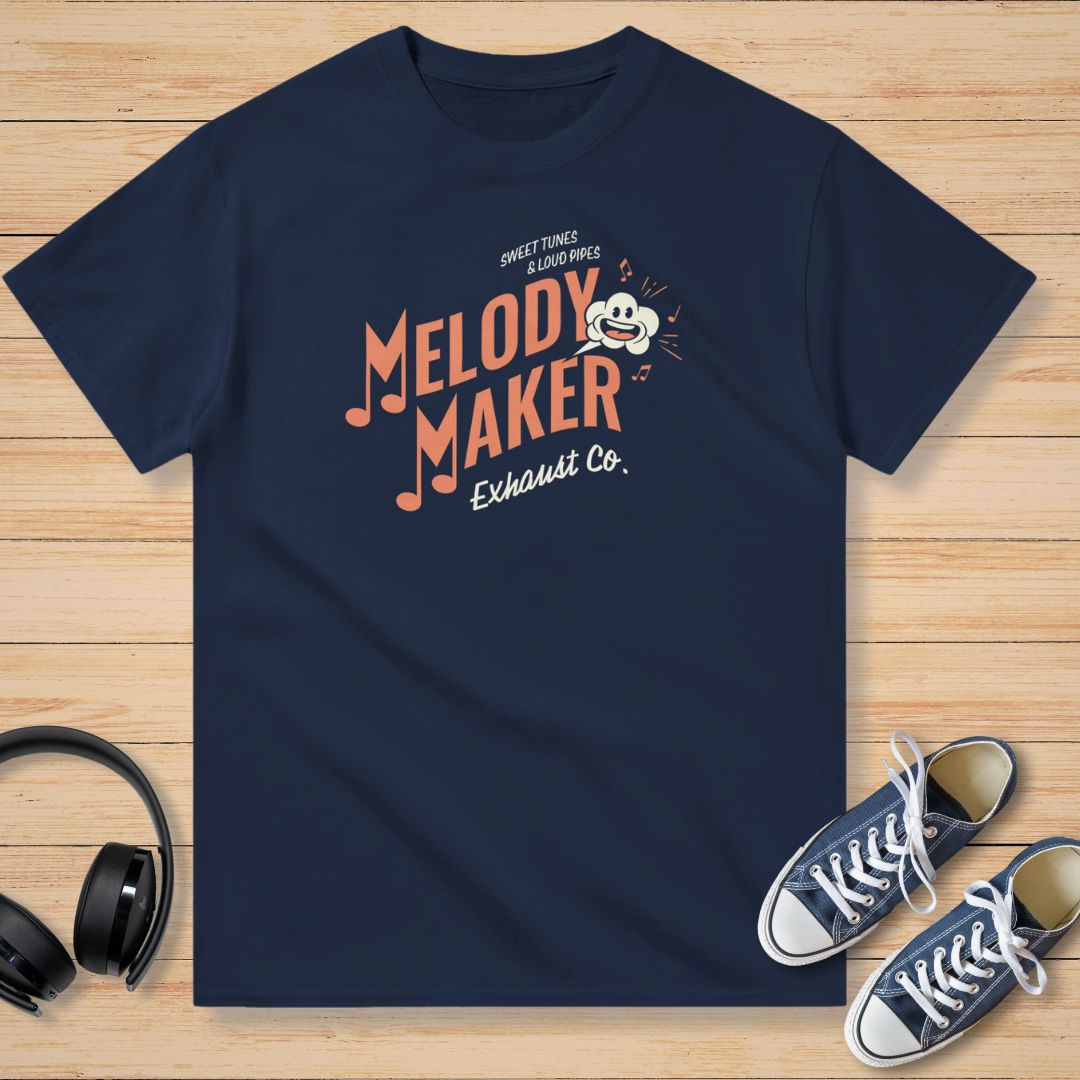 Melody Maker Exhaust T-Shirt Marine