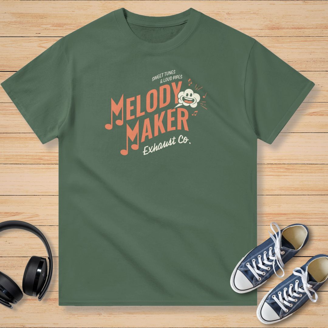 Melody Maker Exhaust T-Shirt Vert militaire