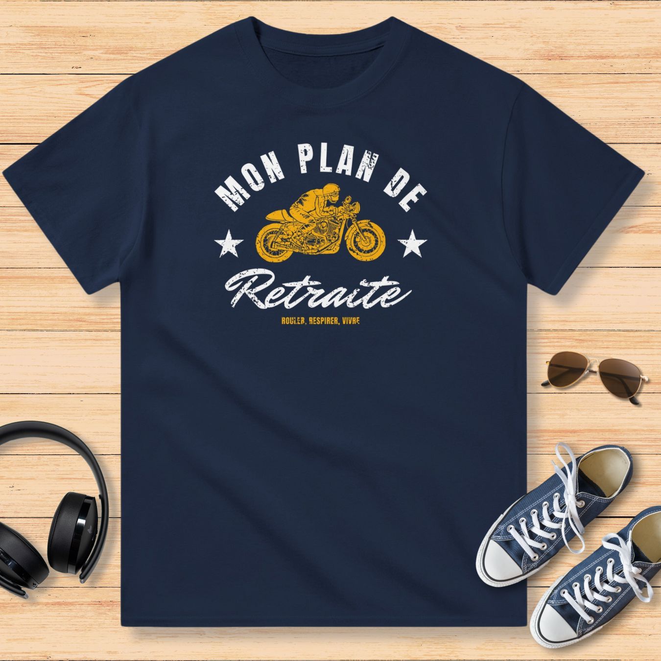 Plan De Retraite T-Shirt Marine