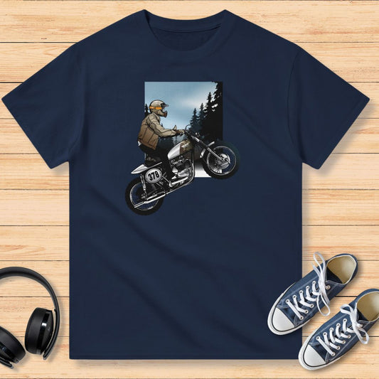 Moto 378 T-Shirt Marine