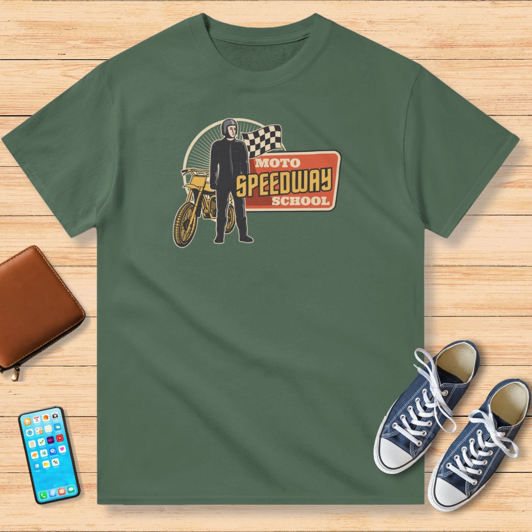 Speedway School T-Shirt Vert militaire